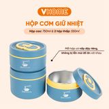  Hộp Đựng Cơm Giữ Nhiệt Văn Phòng Inox 304 - Chống Gỉ, Cao Cấp, Sang Trọng, Quà Tặng Ý Nghĩa - Nhựa Vĩ Hưng 