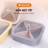  Hộp Mứt Tết Nhựa Vĩ Hưng - Tượng Gấu Dán Nắp, Thiết Kế Hiện Đại 