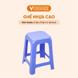  Ghế Nhựa Cao, Dày, Nhựa PP Chính Phẩm - Chất Lượng Cao, Nhựa Vĩ Hưng 