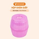  Hộp Khăn Giấy Nhựa Tròn Nhựa PP Chính Phẩm, Không BPA, Bền Đẹp, An Toàn Sức Khỏe, Tiện Lợi Vĩ Hưng 