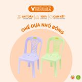  Ghế Nhựa Tựa Lưng Nhỏ Bông - Chắc Chắn, Dày Dặn, Nhựa PP Chính Phẩm - Nhựa Vĩ Hưng 