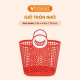  Giỏ Xách Nhỏ Nhựa PP Dày, Quai Cầm Chắc Chắn - Bền Bỉ, Đa Năng - Nhựa Vĩ Hưng 
