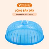  Lồng Bàn Tròn Đậy Thức Ăn, Đường Kính 49cm, Chống Muỗi, Chống Bụi Bằng Nhựa - Tiện Dụng Cho Nhà Bếp Vĩ Hưng 