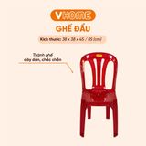  Ghế Dựa Sọc Thẳng Kích Thước 38x38x85cm - Nhiều Màu Sắc - Nhựa Chính Phẩm - Nhựa Vĩ Hưng 