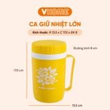  Ca Nước Tròn Giữ Nhiệt Có Nắp Đậy 500ml - 750ml, Tiện Lợi, Chất Lượng Cao - Nhựa Vĩ Hưng 