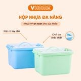  Thùng Lưu Trữ Đa Năng 12L - Khóa Cài Then, Chồng Xếp Dễ Dàng, Nhựa Vĩ Hưng Chất Lượng Cao 