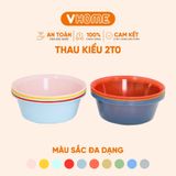  Thau Nhựa 20cm Nhiều Màu Nhựa Chính Phẩm, Không BPA, Bền Đẹp, An Toàn Sức Khỏe, Tiện Lợi Vĩ Hưng 