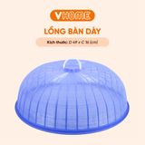  Lồng Bàn Tròn Đậy Thức Ăn, Đường Kính 49cm, Chống Muỗi, Chống Bụi Bằng Nhựa - Tiện Dụng Cho Nhà Bếp Vĩ Hưng 