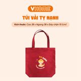  Túi tote Vải Canvas Màu đỏ Rắn rỏi & Tỵ nạnh - Đựng được Laptop 15 inches - Tiện lợi & Dày dặn 