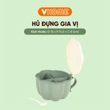  Hũ Nhựa Đựng Gia Vị 4 Ngăn - Có Nắp Đậy, Thìa Và Tay Cầm Tiện Lợi - Nhựa Vĩ Hưng 