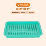  Khay Úp Ly Trái Tim 3 Kích Cỡ, Đa Màu Sắc, Nhựa Chính Phẩm An Toàn Sức Khỏe, Tiện Lợi Vĩ Hưng 