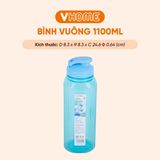  Bình Nước Nắp Bật 1.1L Nhựa Chính Phẩm, Nhiều Màu Sắc, Dễ Dùng, An Toàn, Tiện Lợi, Nhựa Vĩ Hưng 