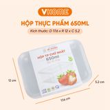  [LOẠI 1] COMBO 10 Hộp Chữ Nhật 1000ml Có Nắp Dùng 1 Lần Nhựa Vĩ Hưng 