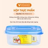  Bộ 7 Hộp Thực Phẩm Chữ Nhật, An Toàn Sức Khỏe, Sử Dụng Lò Vi Sóng - Nhựa Vĩ Hưng 