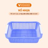  Rổ Nhựa Chữ Nhật 6 Màu, 6 Kích Cỡ - Chất Lượng Cao, Nhựa Vĩ Hưng 