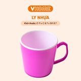  Cốc Chịu Nhiệt Tốt, 2 Màu, Màu Sắc Xinh Xắn, Có Quai Cầm Tiện Lợi - Nhựa Vĩ Hưng 