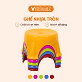 Ghế Đẩu Mini Tròn Chắc Chắn, Nhiều Màu Sắc, Nhựa PP Chính Phẩm, Bền Đẹp - Nhựa Vĩ Hưng 