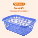  Sóng Nôi Nhựa Hình Chữ Nhật Có Quai Cầm - Nhựa PP Chính Phẩm, Bền Bỉ - Vĩ Hưng 