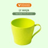  Ly Nhựa Uống Nước Có Quai Cầm - Đa Sắc, Tiện Dụng, Nhựa Vĩ Hưng 