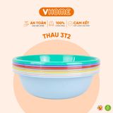  Thau Nhựa 32cm Nhiều Màu Nhựa Chính Phẩm, Không BPA, Bền Đẹp, An Toàn Sức Khỏe, Tiện Lợi Vĩ Hưng 