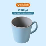  Cốc Chịu Nhiệt Tốt, 2 Màu, Màu Sắc Xinh Xắn, Có Quai Cầm Tiện Lợi - Nhựa Vĩ Hưng 