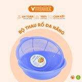  Bộ Thau Rổ Cao Cấp Chắc Chắn, Gọn Gàng, An Toàn Nhựa VĨ HƯNG 