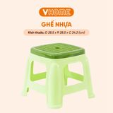  Ghế Đẩu Đan Mây Nhựa Dày Cao Cấp Chống Trượt, Xếp Chồng - Nhựa Vĩ Hưng 