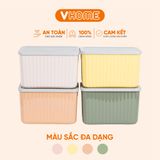  Hộp Nhựa Vĩ Hưng Đựng Đồ Đa Năng Để Bàn 7L Có Bông Hoa Đính Kèm 