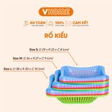  Rổ Nhựa Kiểu Nhật, Màu Sắc Đa Dạng, Cao Cấp Nhựa Vĩ Hưng 
