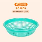  Rổ Nhựa Tròn 30x9cm - Nhiều Màu Sắc, Chất Lượng Cao, Bền Đẹp - Nhựa Vĩ Hưng 
