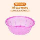  Rổ Gạo Lớn Đường Kính 29cm Nhựa Chính Phẩm, Không BPA, An Toàn Sức Khỏe, Bền Đẹp Vĩ Hưng 