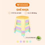  Ghế Đẩu 2 Màu, Trà Chanh Ngồi Quán Vỉa Hè, Dày Cao Cấp - Nhựa Vĩ Hưng 