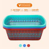  Sóng Nôi Nhựa Hình Chữ Nhật Có Quai Cầm - Nhựa PP Chính Phẩm, Bền Bỉ - Vĩ Hưng 