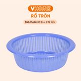  Rổ Gạo Nhựa Tròn 34x10cm - Bền Đẹp, Đa Dụng, Chất Lượng Cao - Nhựa Vĩ Hưng 