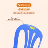  Ghế Dựa Sọc Thẳng Kích Thước 38x38x85cm - Nhựa Chính Phẩm - Nhựa Vĩ Hưng 