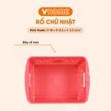  Rổ Nhựa Chữ Nhật, Nhiều Màu Sắc, Chất Lượng Cao - Nhựa Chính Phẩm - Nhựa Vĩ Hưng 