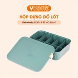  Hộp Nhựa Đựng Đồ Lót, Tất Vớ, Quần Áo Đa Năng - Chia Nhiều Ngăn, Có Nắp Đậy Kín - Nhựa Vĩ Hưng 