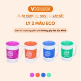  Ly 2 Màu Eco 400ml Nhựa PP Chính Phẩm, Bền Đẹp, Không BPA, An Toàn Sức Khỏe, Tiện Lợi Vĩ Hưng 