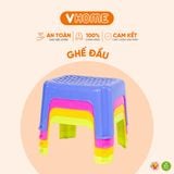  Ghế Đẩu Chữ Nhật, Nhựa PP Nguyên Chất, Hàng Cao Cấp - Ghế Đẩu Thấp - Nhựa Vĩ Hưng 