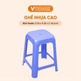  Ghế Cao Nhựa Vĩ Hưng - Nhiều Màu Sắc, Nhựa Dày Bền, Chắc Chắn, Tiện Lợi 