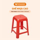  Ghế Cao Nhựa Vĩ Hưng - Nhiều Màu Sắc, Nhựa Dày Bền, Chắc Chắn, Tiện Lợi 