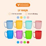  Ly Nhựa Uống Nước Có Quai Cầm, Nhiều Màu Sắc, Chất Lượng Cao - Nhựa Vĩ Hưng 