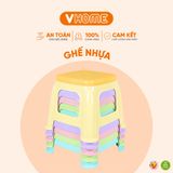  Ghế Đẩu 2 Màu, Trà Chanh Ngồi Quán Vỉa Hè, Dày Cao Cấp - Nhựa Vĩ Hưng 