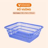  Rổ Vuông Nhựa Chất Lượng Cao, Nhiều Màu Sắc - Nhựa Chính Phẩm - Nhựa Vĩ Hưng 
