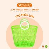  Giỏ Xách Lớn, Nhựa PP Đi Chợ Loại Lớn, Màu Sắc Tươi Sáng - Bảo Vệ Sức Khỏe, Không BPA Vĩ Hưng 