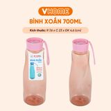  Bình Nước Thể Thao 700ml, Nhựa Chính Phẩm, Không BPA, An Toàn Sức Khỏe - Nhựa Vĩ Hưng 