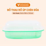  Khay Úp Chén Bát Có Nắp Đậy Tiện Lợi, Sạch Sẽ, An Toàn Cho Sức Khỏe - Nhựa Vĩ Hưng 