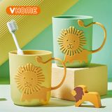  Ly Nhựa Vĩ Hưng Uống Nước, Súc Miệng - Hình Chú Sư Tử Ngộ Nghĩnh, Đáng Yêu 