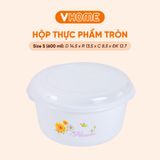  Hộp Bảo Quản Thực Phẩm Tròn, An Toàn Lò Vi Sóng, Nhựa Chính Phẩm Không BPA - Nhựa Vĩ Hưng 