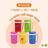  Ca Nước Tròn Giữ Nhiệt Có Nắp Đậy 500ml - 750ml, Tiện Lợi, Chất Lượng Cao - Nhựa Vĩ Hưng 